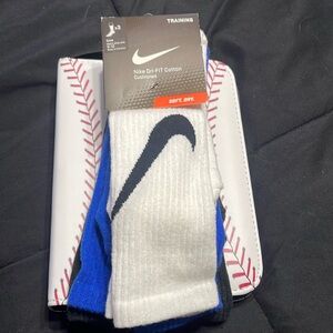 Nike Dri-FIT Cottom Cushioned Socks. 3pk. Size 8-12